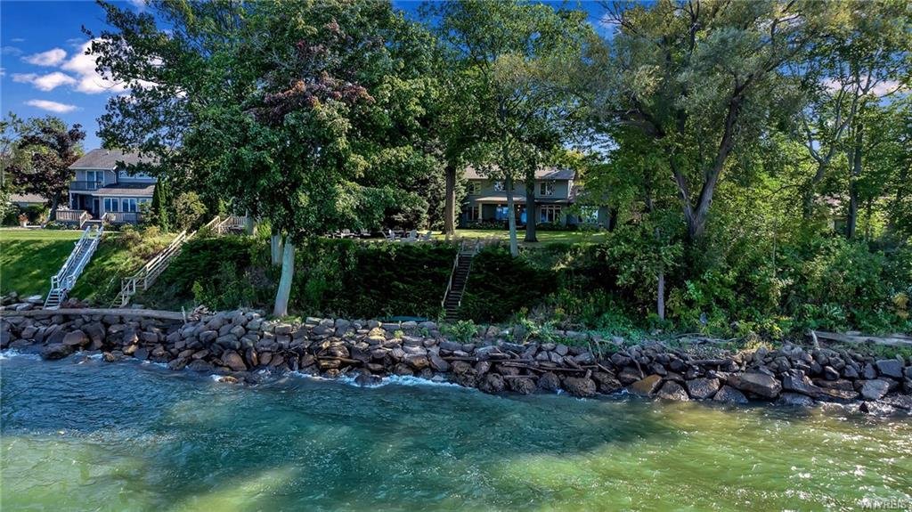 Well maintained waterfront deck and dock area prepared for sale in Western New York