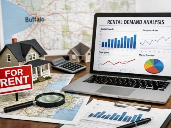 Rental demand analysis charts for an investment property in Western New York